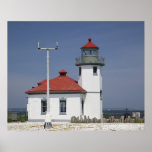 USA, Washington, Seattle, Alki Point Lighthouse, 2 Poster