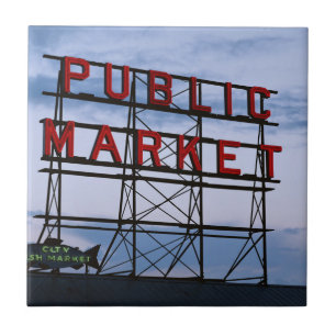 USA, Washington, Seattle, Pike Street Market Tile