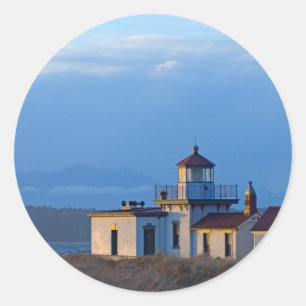 USA, Washington, Seattle, Puget Sound Classic Round Sticker