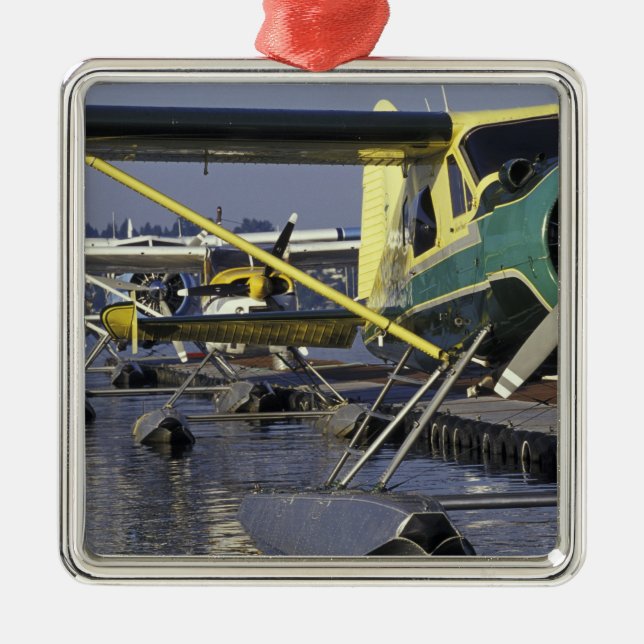 USA, Washington, Seattle, Seaplanes docked on Metal Tree Decoration (Front)