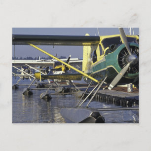 USA, Washington, Seattle, Seaplanes docked on Postcard