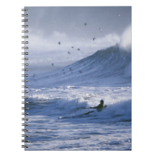 USA, Washington State, La Push. Man kayak Notebook