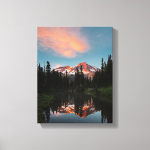 USA, Washington State. Mt. Rainier Reflected Canvas Print