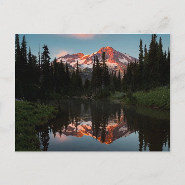 USA, Washington State. Mt. Rainier Reflected Postcard (Front)