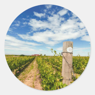 USA, Washington, Walla Walla. Cabernet Sauvignon Classic Round Sticker