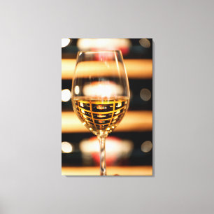 USA, Washington, Walla Walla. Wine Glass Canvas Print