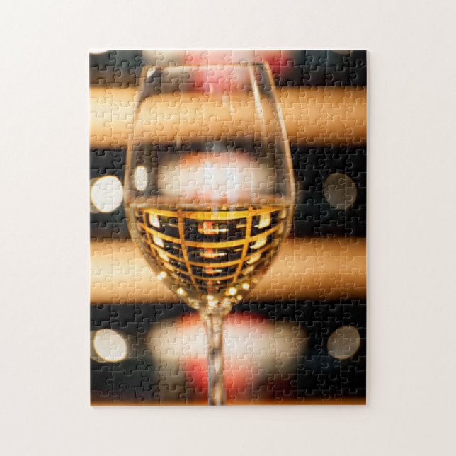 USA, Washington, Walla Walla. Wine Glass Jigsaw Puzzle (Vertical)