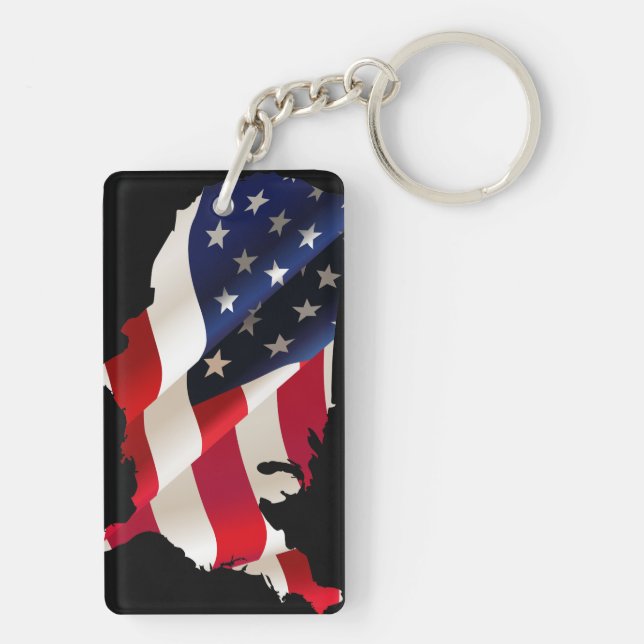 Usa wave flag key ring (Back)