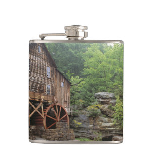 USA, West Virginia, Babcock SP. Rustic Glade Hip Flask