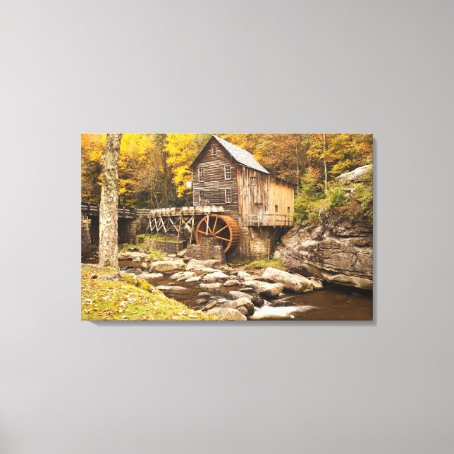 USA, West Virginia, Clifftop. Babcock State 2 Canvas Print (Front)