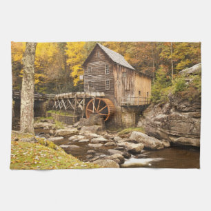 USA, West Virginia, Clifftop. Babcock State 2 Tea Towel