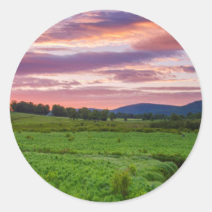 USA, West Virginia, Davis. Landscape Classic Round Sticker