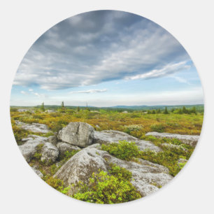 USA, West Virginia, Davis. Landscape In Dolly Classic Round Sticker