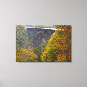 USA, West Virginia, Fayetteville. New River Canvas Print