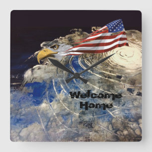 USA Whirling Earth clock