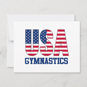 USA with American Flag Gymnastics Sports