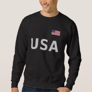 USA with AMERICAN FLAG on the chest - US FLAG 4th Sweatshirt