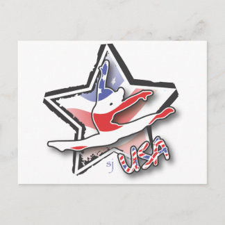 USA Women's Gymnastics Postcard