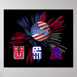 USA world cup soccer 2010 Poster Print