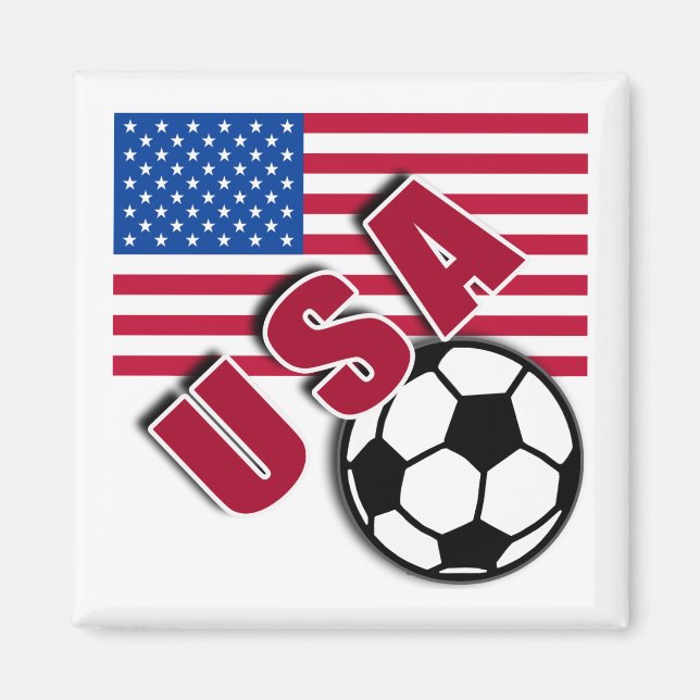 USA World Soccer Fan Tshirts Magnet (Front)