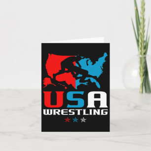 Usa Wrestling Independence Day American Flag Wrest Card