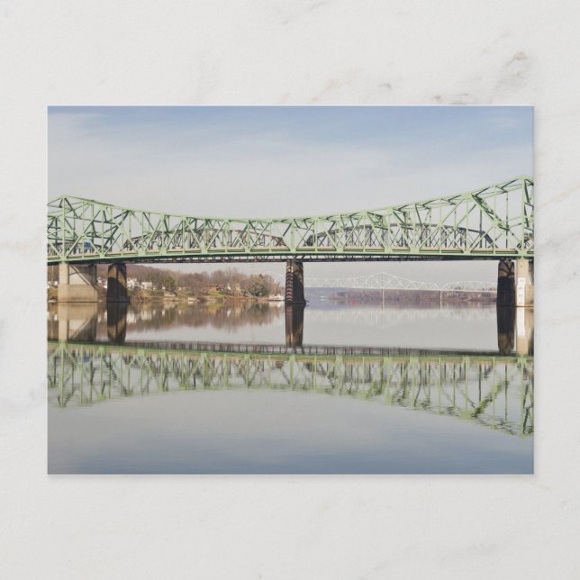 USA, WV, Parkersburg. Parkersburg-Belpre Postcard (Front)