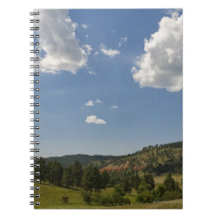 USA, Wyoming, Clouds over Devil's Tower Notebook
