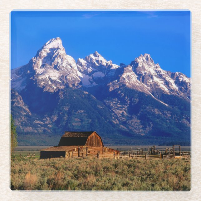 USA, Wyoming, Grand Teton National Park Glass Coaster (Front)