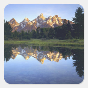 USA, Wyoming, Grand Teton National Park. Grand Square Sticker