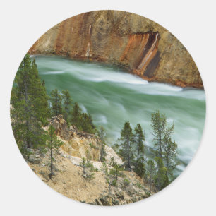 USA, Wyoming, Yellowstone National Park Classic Round Sticker