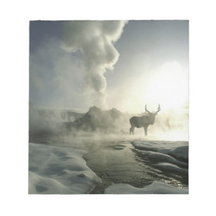 USA, Wyoming, Yellowstone National Park. Sunrise Notepad