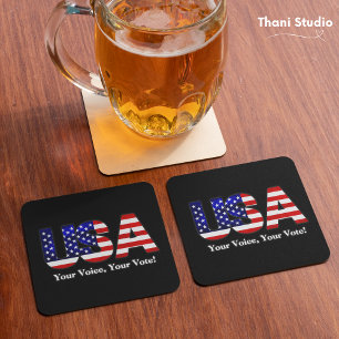 USA Your Voice Your Vote Election Politics Coaster