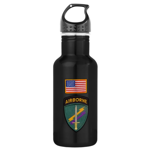 USACAPOC Special Ops Patch 532 Ml Water Bottle (Front)
