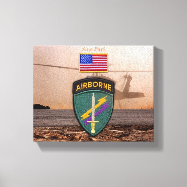 USACAPOC Special Ops veterans vets patch Canvas Print (Front)