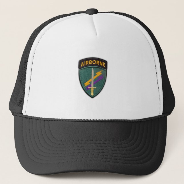 usacapoc special ops veterans vets patch shirts trucker hat (Front)