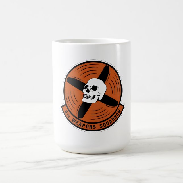 USAF 6th Weapons Squadron Military Emblem Coffee Mug (Center)