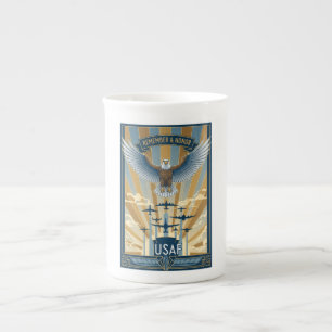 USAF Art Deco Remembrance Day Edition Bone China Mug
