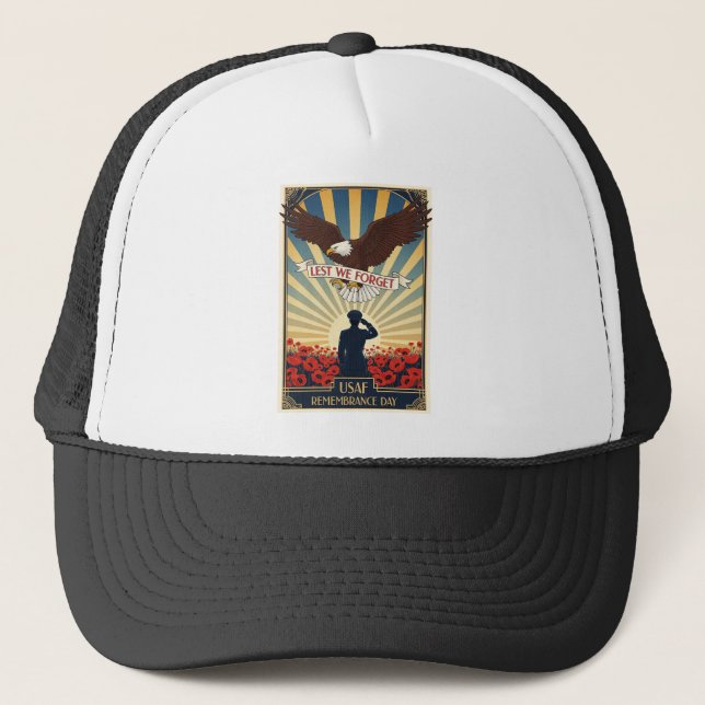 USAF Art Deco Remembrance Day Edition Trucker Hat (Front)