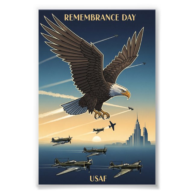 USAF Art Deco Remembrance Sunday Edition Photo Print (Front)