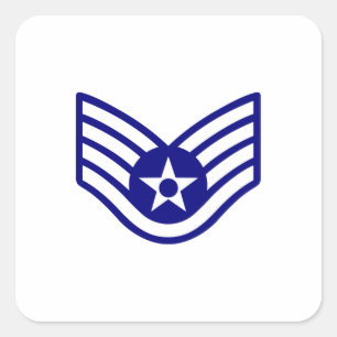 USAF E-5 STAFF SERGEANT SQUARE STICKER