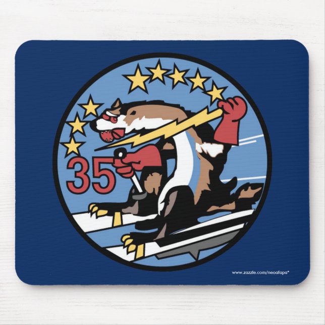 USAFA Squadon 35 "Huge Wild Weasels" Mouse Pad (Front)