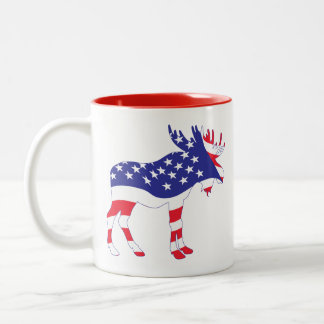 USAFlag--MOOSE Two-Tone Coffee Mug