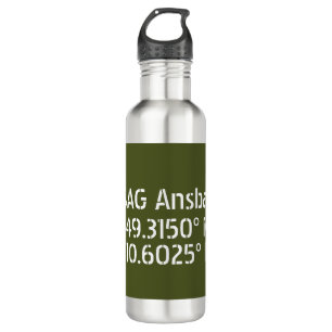 USAG Ansbach Latitude Longitude  710 Ml Water Bottle