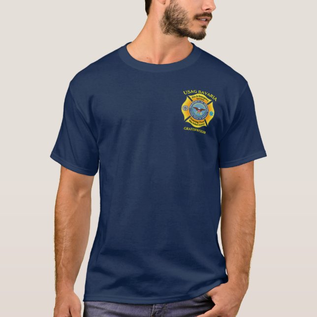 USAG BAVARIA FIRE DEPT GRAFENWOEHR GERMANY T-Shirt (Front)