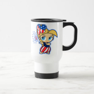 USAHula-blonde, USAHulaBFirecracker Hula Girl  Mug