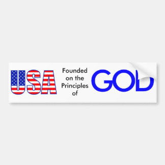 USALetters-lg, Founded on the Principles of, G,... Bumper Sticker