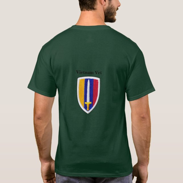 USARV MACV Vietnam Nam War Vets Patch T-Shirt (Back)