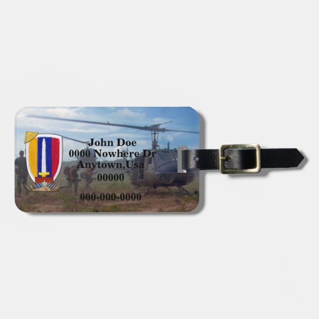 USARV Vietnam Nam War Vets Patch Luggage Tag (Front Horizontal)