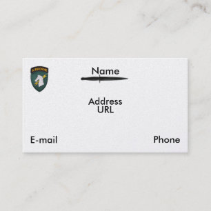 USASOC 1st special ops SOCOM veterans vets patch Business Card