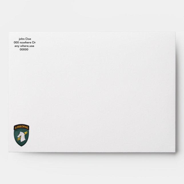 USASOC 1st special ops SOCOM veterans vets patch Envelopes (Front)